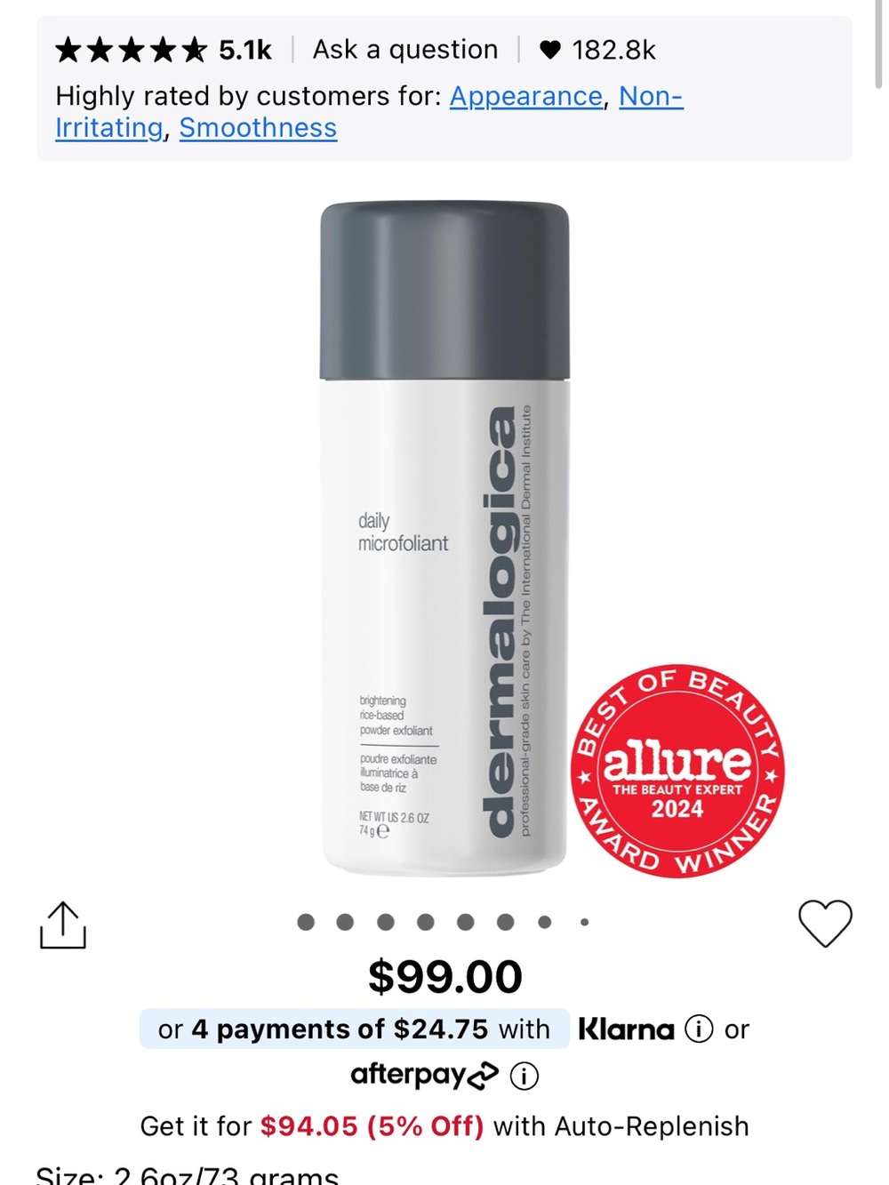dermalogica White & Gray Daily Microfoliant Exfoliating Powder